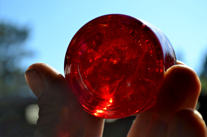 Red Hand Blown Glass
